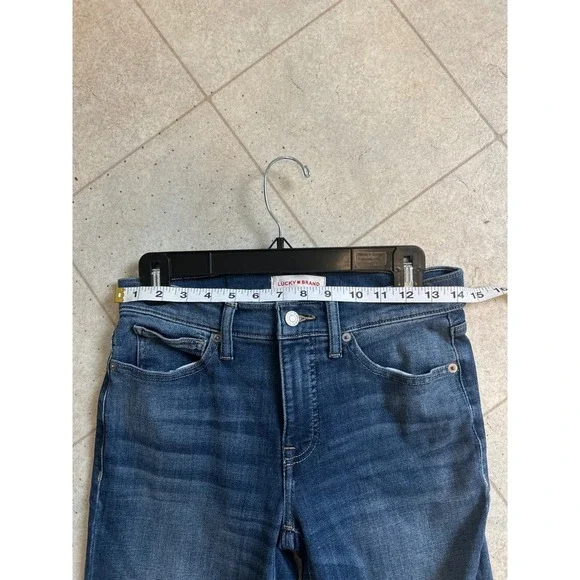 Lucky Brand Ava Mid Rise Ankle Skinny Jeans Dark Wash Size 4/27R - Picture 4 of 5